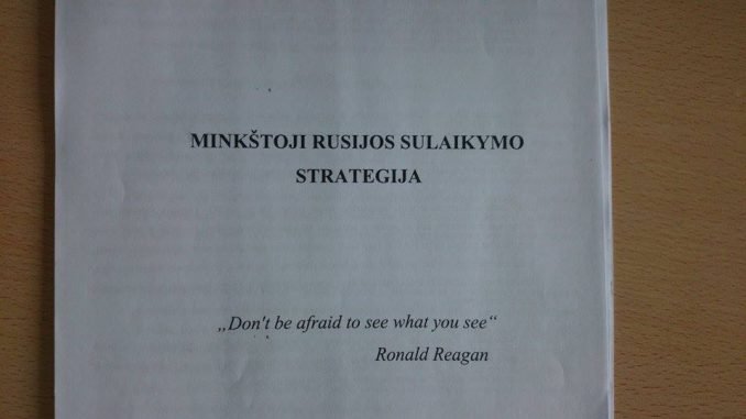 The Soft Russia's containment strategy first page