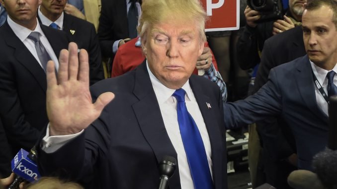 Presidential candidate Donald Trump at the debates in Huston