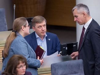 Agnė Širinskienė, Ramūnas Karbauskis and Povilas Urbšys