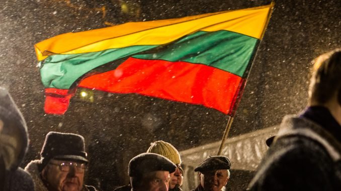 January 13 commemoration in the front of Seimas