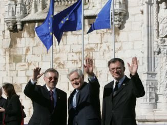 Lithuanian delegation after signing the Lisbon Treaty