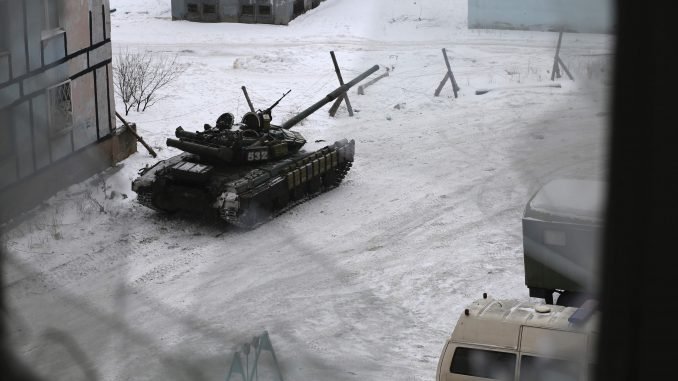 Russian tanks in Avdiyvka, Ukraine