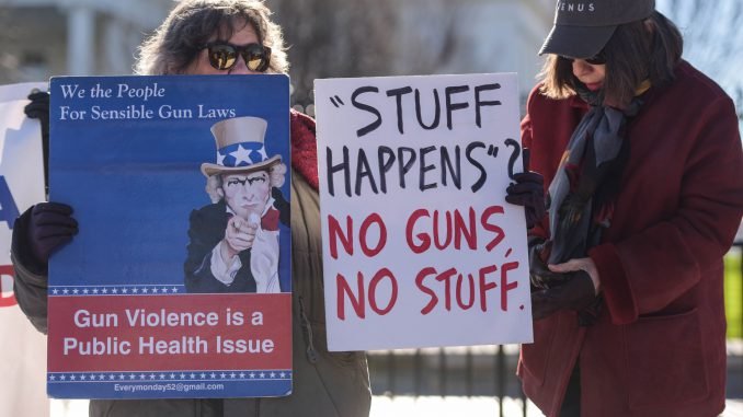 Pro-gun control protest in the US