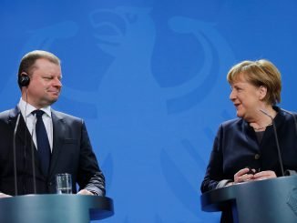 Saulius Skvernelis, Angela Merkel