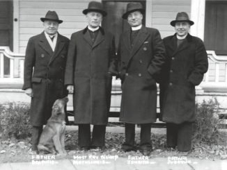 Blessed Teofilius Matulionis  in the USA in 1936. Second from the left