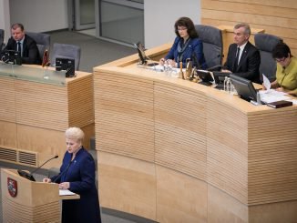 President Dalia Grybauskaitė president delivers the State of the Nation Address at the Seimas