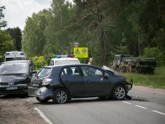 The collision on the Nemenčinė road at the village of Antaviliai