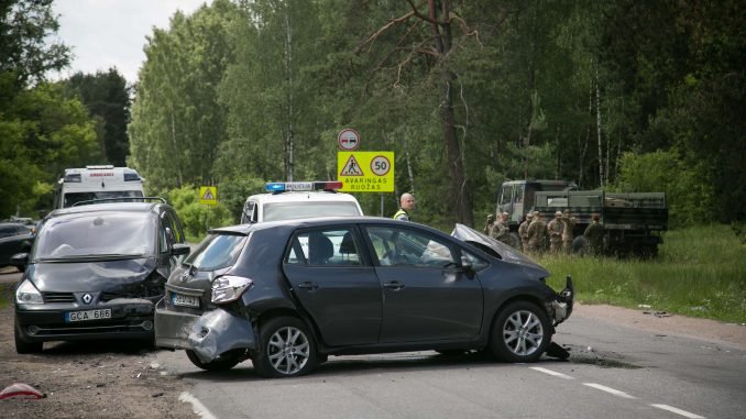 The collision on the Nemenčinė road at the village of Antaviliai