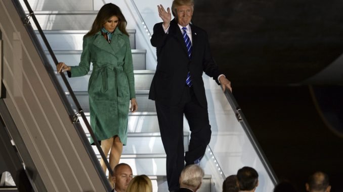 President D. Trump landed in Warsaw
