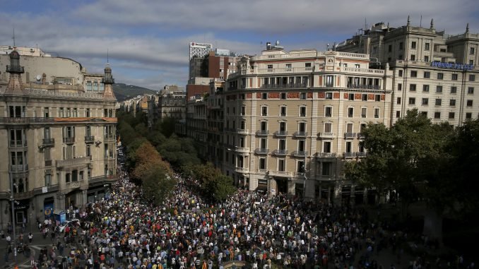 Pro Independence demo in Barcelona