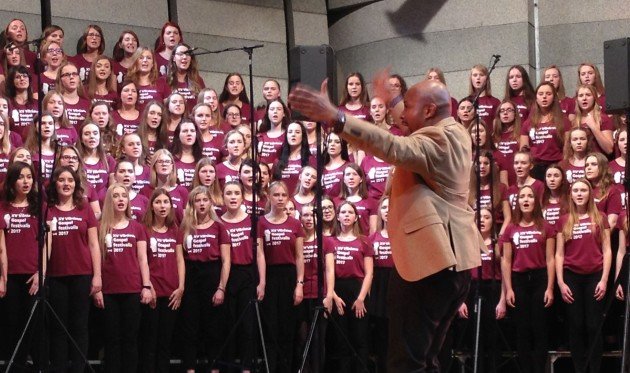 Gerald T. Smith (USA) with Lithuanian youth choir singers 1