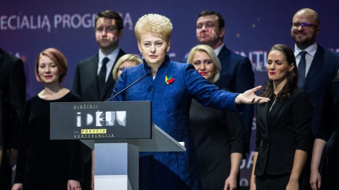 Dalia Grybauskaitė at the conference "ideas for Lithuania"