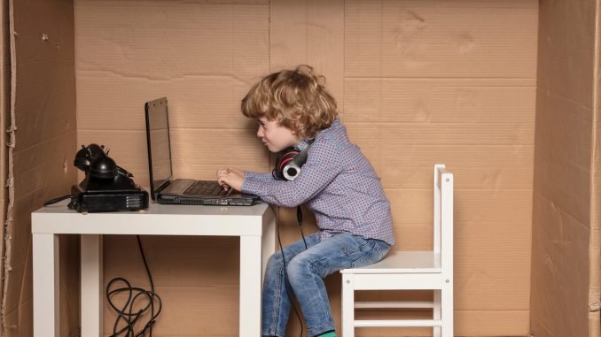 Child with computer