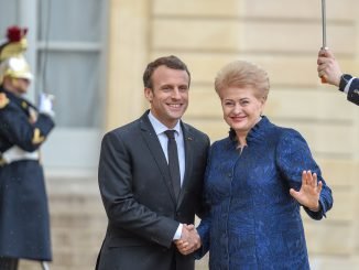 Emmanuel Macron and Dalia Grybauskaitė