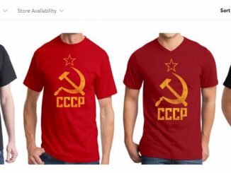 T-shirts with USSR symbols sold by Walmart