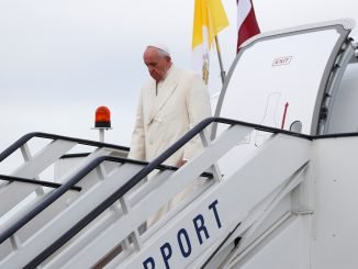 Pope Francis arrives in Latvia