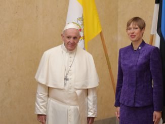 Pope Francis and Estonian President Kersti Kaljulaid