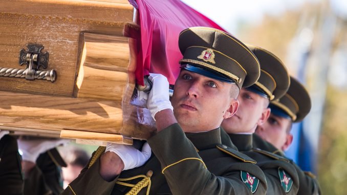 State funeral for anti-Soviet partisan commander Adolfas Ramanauskas-Vanagas
